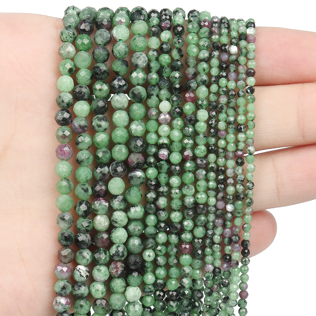 AA + Natuurlijke Witte Maansteen Facet Losse Kralen voor Sieraden Maken DIY Kerstcadeau Armbanden 15 ''Tiny Stone Bead 2/3/4mm