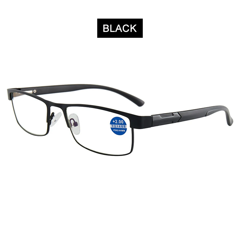 High Quality Stainless Steel Reading Glasses Men Women Fashion Presbyopic Eyeglasses Business Hyperopia Anti Blue Light Eyewear