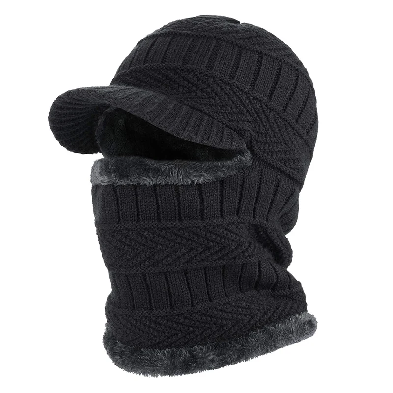 Muts Skullies Mutsen Hoeden Winter Mutsen Voor Mannen Vrouwen Wollen Sjaal Caps Bivakmuts Masker Motorkap Gebreide Muts