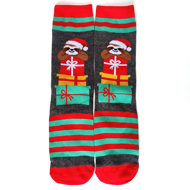 36 Style New Men Christmas Socks New Year Funny Snowflake Beer Santa Claus Elk Snow Cotton Happy Socks Men Cartoon Women Sokken