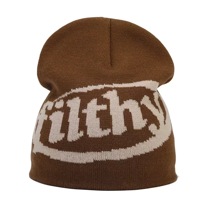 Y2K lettre tricoté hiver automne bonnet hommes femmes Kanye bonnets Gorras Hombre haut chaud ski chapeau oreille chapeaux Hip Hop Skullcap