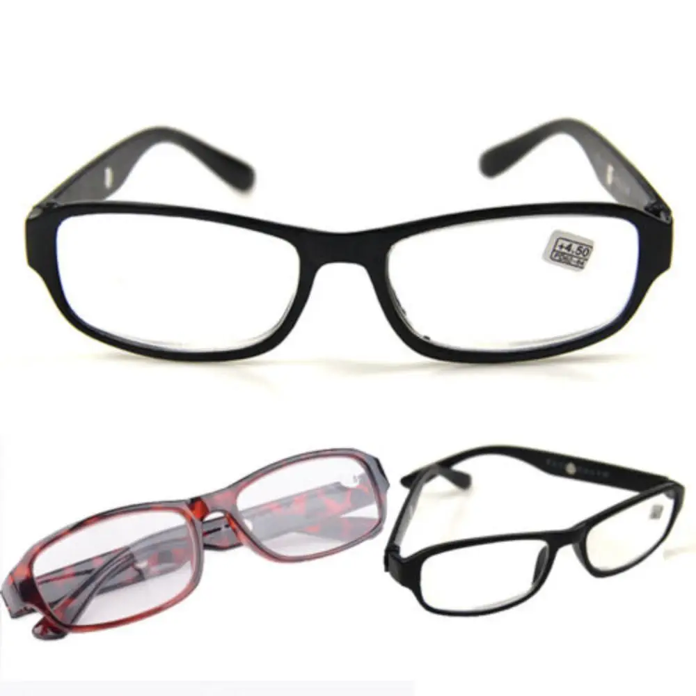 New Reading Glasses +1.0 +1.5 +2.0 +2.5 +3.0 +3.5 +4.0 +4.5 +5.0 +5.5 +6.0 Optical Lens Plastic Frame Reader Men Women Eyewear