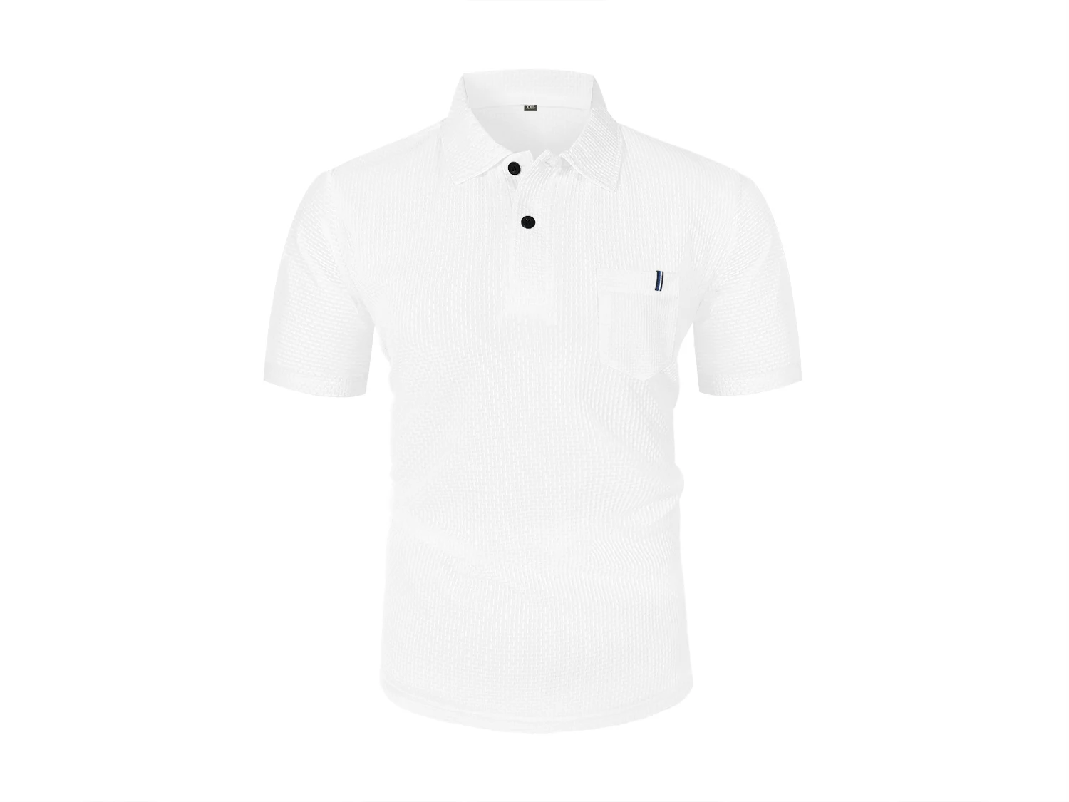 Summer ice silk lapel pocket POLO shirt, men's short-sleeved T-shirt, men's clothing top