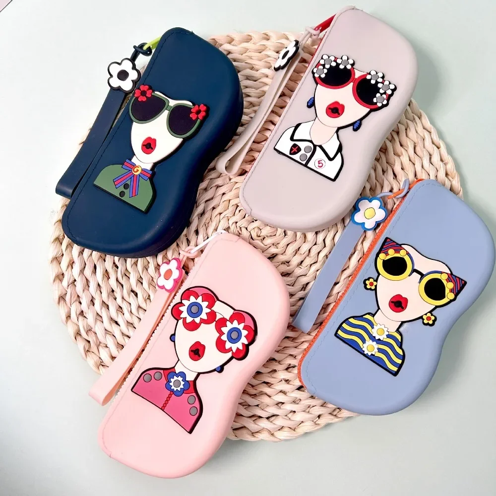 Portable Multifunctional Glasses Bag Waterproof Dustproof Coin Purse Silicone Small Items Bags Glasses Case For Travel