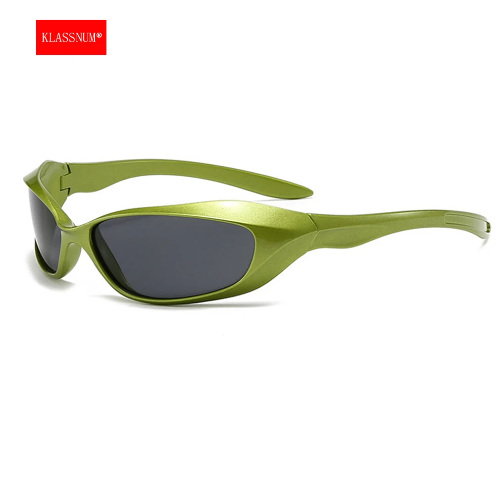 Klassnun-gafas de sol deportivas para hombre y mujer, lentes de sol de estilo Punk Y2K con diseño de la marca Future Sense, a la moda, con protección UV400
