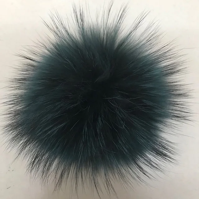 Big Size DIY Real Fox Fur Pompoms Raccoon Fur Pom Poms Balls Natural Fur Pompon For Hats Bags Shoes Scarves Accessories