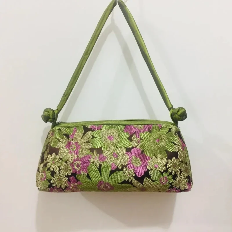 Bolso de seda de estilo chino de lujo a la moda, bolso de mano japonés bordado a mano, bolsos Cheongsam para mujer, bolsos de Cosplay, bolsos de mano