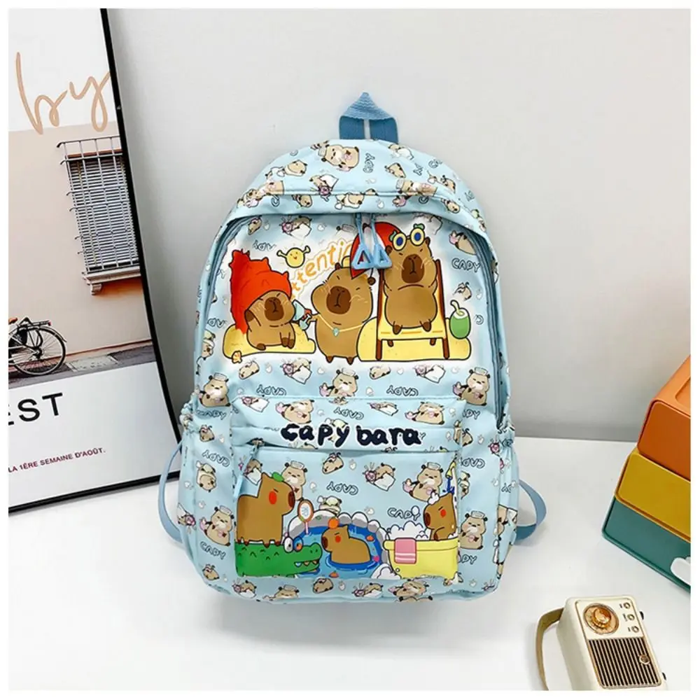 Mignon grande capacité Capybara sac à dos dessin animé respirant étudiant cartable en Nylon ultra-léger livre sac retour à l'école femmes fille