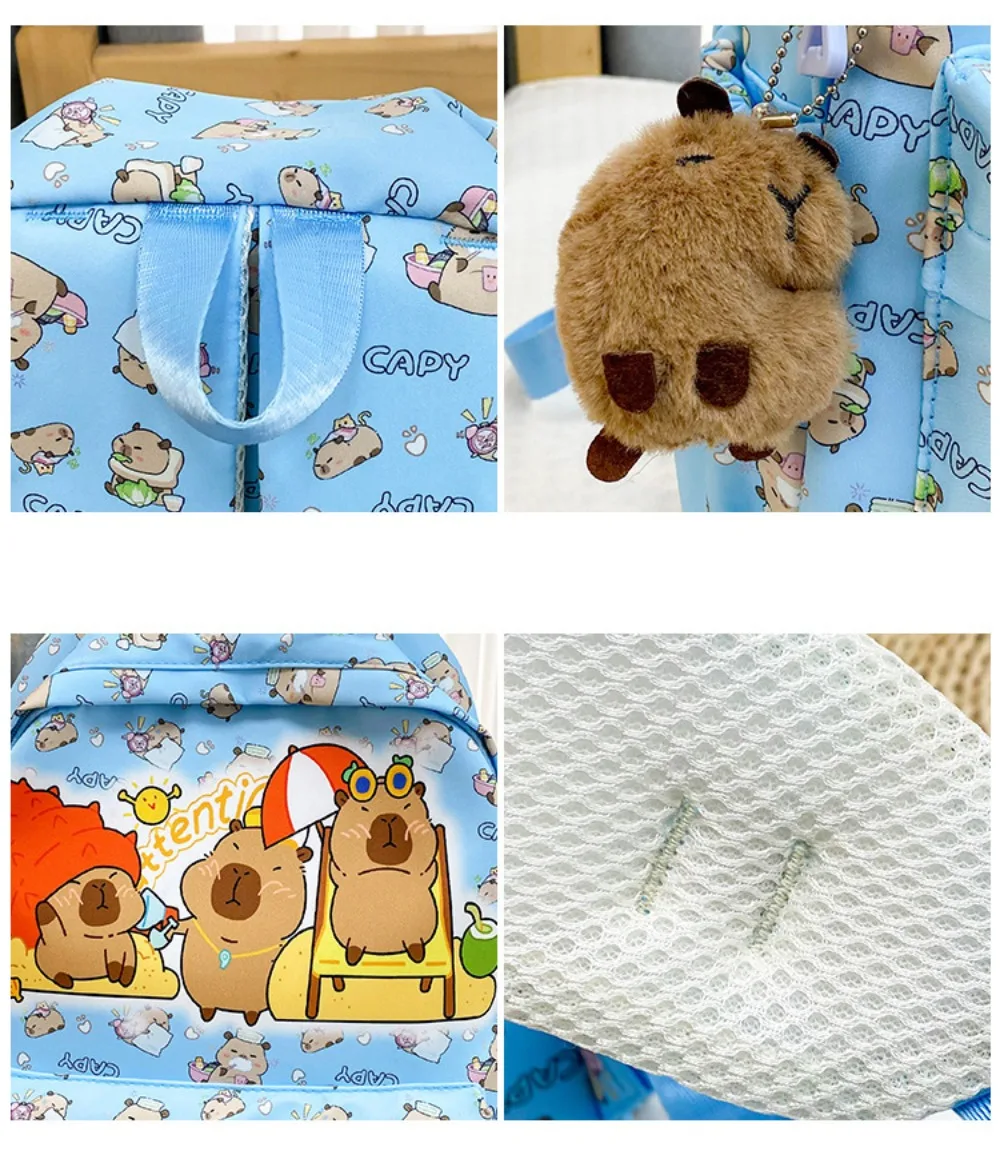 Mignon grande capacité Capybara sac à dos dessin animé respirant étudiant cartable en Nylon ultra-léger livre sac retour à l'école femmes fille