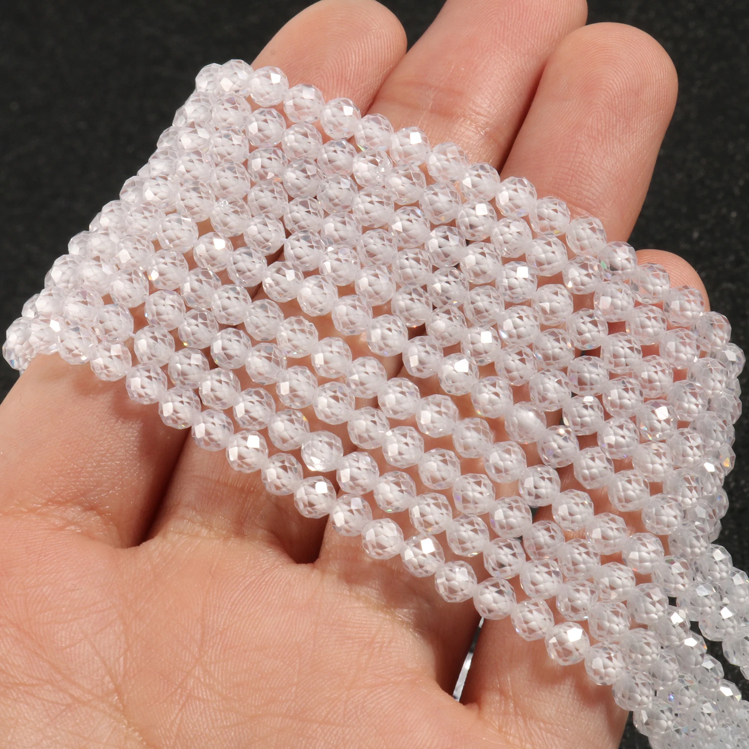 AA + Natuurlijke Grijze Labradoriet Facet Losse Kralen voor Sieraden Maken DIY Kerstcadeau Armbanden 15 ''Tiny Stone Bead 2/3/4mm