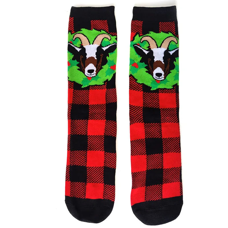 36 Style New Men Christmas Socks New Year Funny Snowflake Beer Santa Claus Elk Snow Cotton Happy Socks Men Cartoon Women Sokken