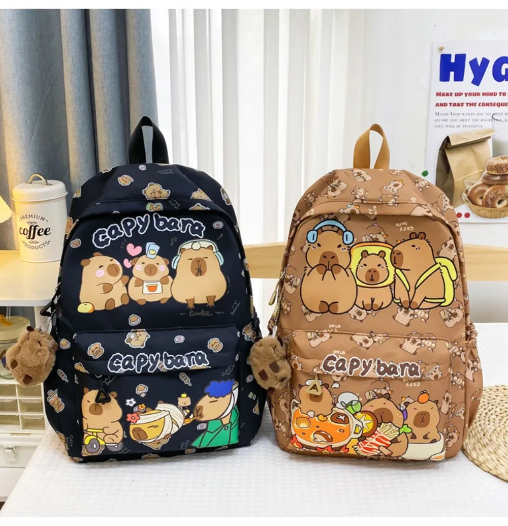 Mignon grande capacité Capybara sac à dos dessin animé respirant étudiant cartable en Nylon ultra-léger livre sac retour à l'école femmes fille