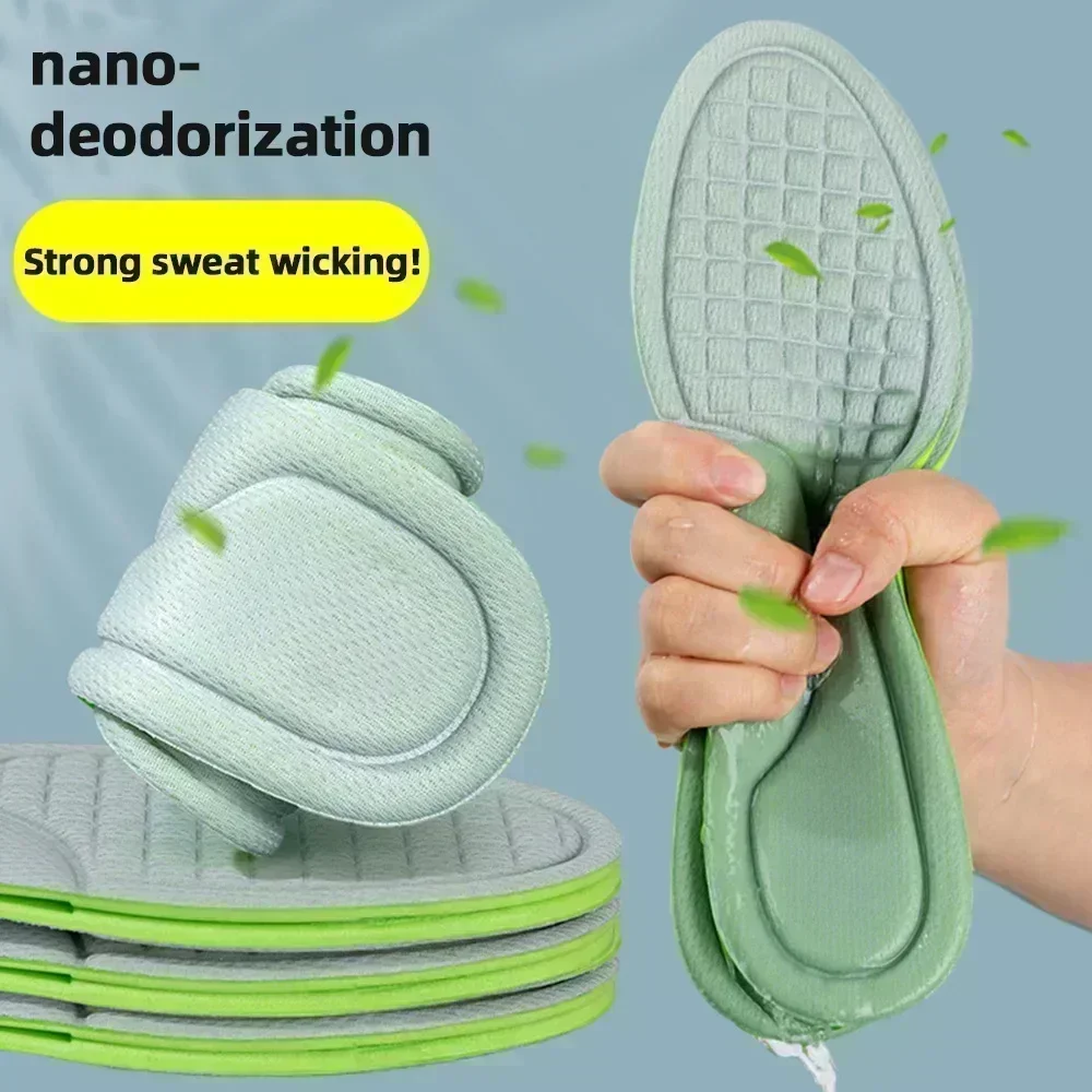 2/20pcs Soft Memory Foam Orthopedic Insoles Deodorizing Insole for Shoes Sports Absorbs Sweat Antibacterial Shoe Accessories