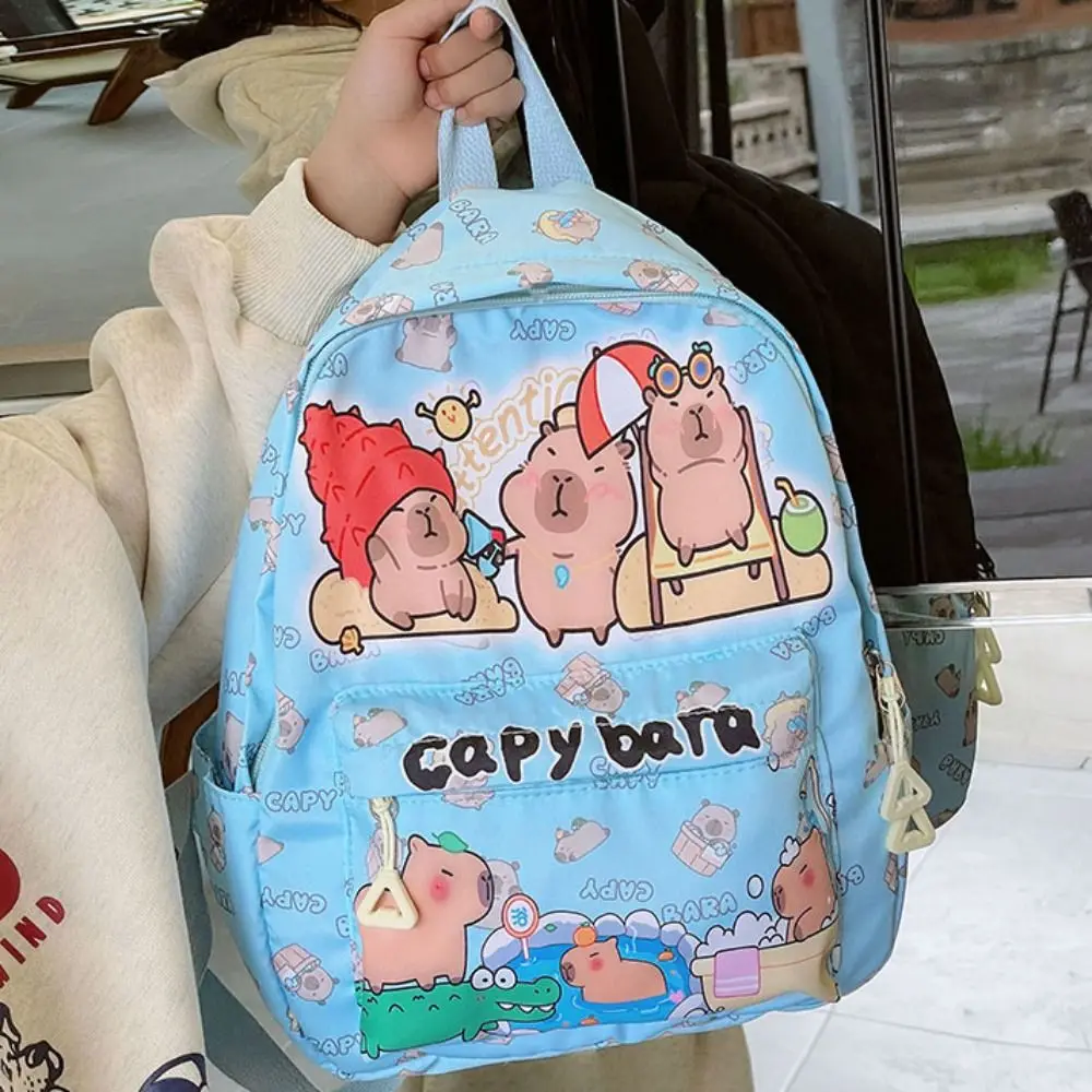 Mignon grande capacité Capybara sac à dos dessin animé respirant étudiant cartable en Nylon ultra-léger livre sac retour à l'école femmes fille