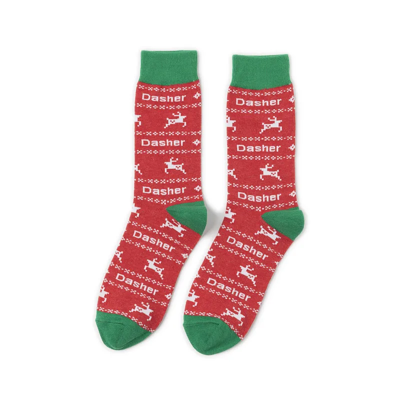 36 Style New Men Christmas Socks New Year Funny Snowflake Beer Santa Claus Elk Snow Cotton Happy Socks Men Cartoon Women Sokken