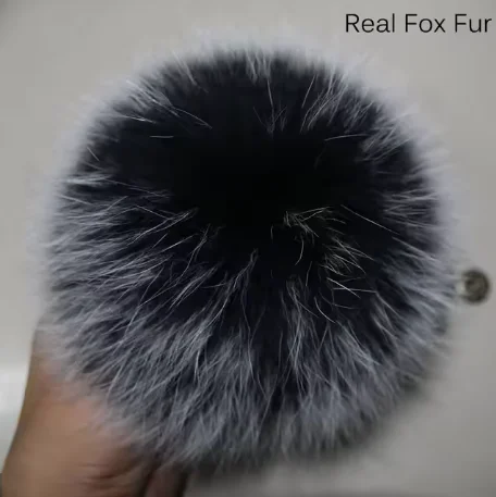 Big Size DIY Real Fox Fur Pompoms Raccoon Fur Pom Poms Balls Natural Fur Pompon For Hats Bags Shoes Scarves Accessories