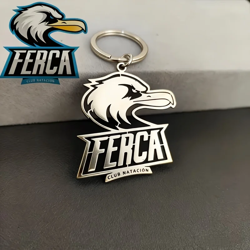 Llavero Personalizado de Acero Inoxidable para Hombre, con Diseño Hueco y Logotipo, Anillo para Llaves, Regalo Elegante y de Alta Calidad