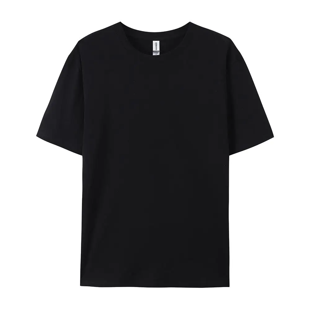 100% Cotton Solid Tshirts Men Woman Short Sleeve Fashion Brand Trend Casual Soft Clothing Tees Customized Products Summer Tops