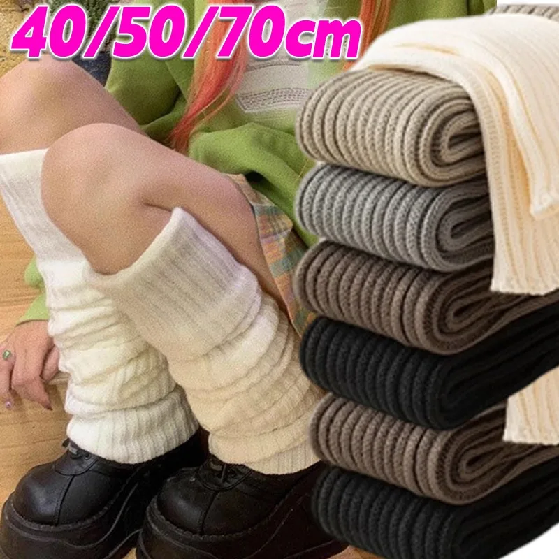 Automne 2026 : Chauffe-jambes Lolita pour femme, tricotés, couvre-pieds chauds, cache-jambes en crochet, manchons de bottes