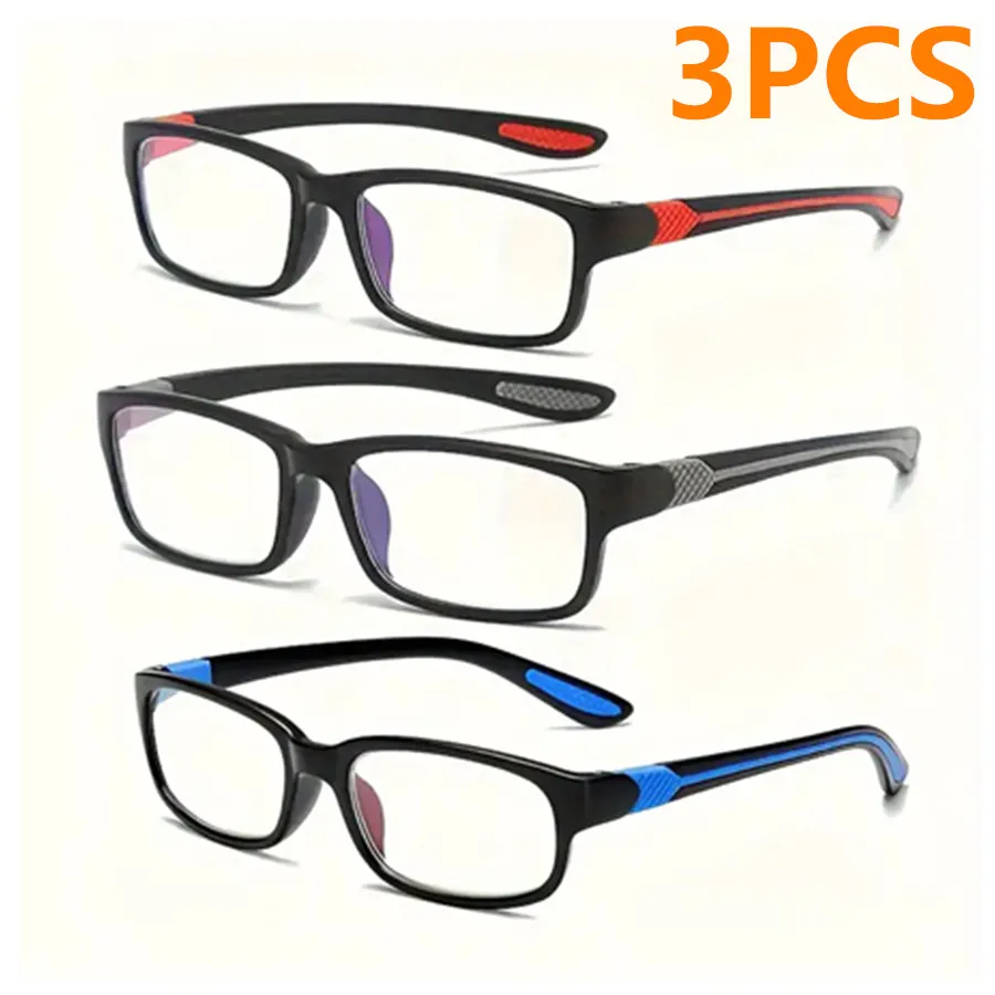 3/1 PCS Sports Reading Glasses Men Women - Comfortable, Stylish Presbyopic Readers with Polycarbonate Lenses, Bulk
