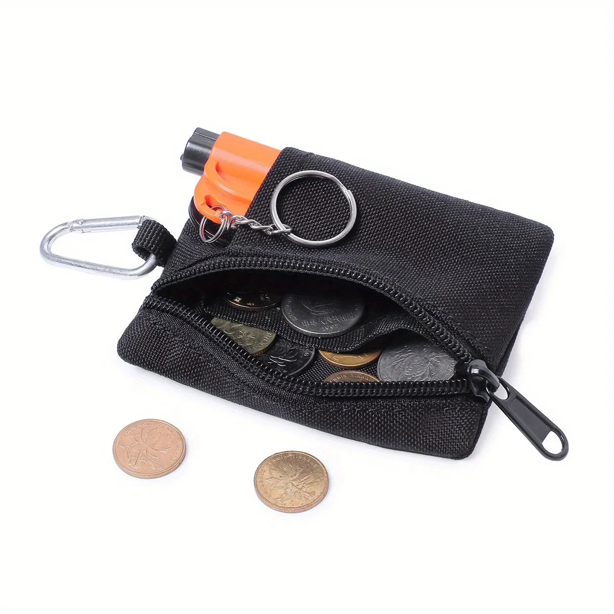 Monedero táctico para exteriores, bolsa para llaves, cartera con cremallera para entusiastas militares, accesorio de almacenamiento deportivo duradero de alta calidad, riñonera