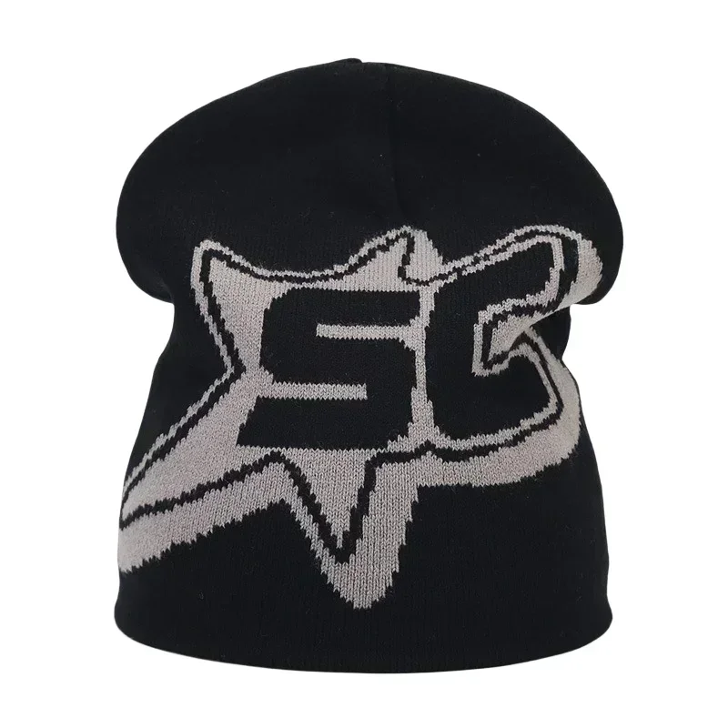 Y2K lettre tricoté hiver automne bonnet hommes femmes Kanye bonnets Gorras Hombre haut chaud ski chapeau oreille chapeaux Hip Hop Skullcap
