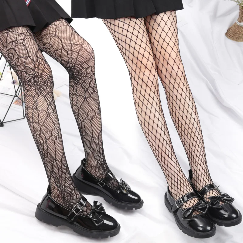 Sexy Fishnet Stockings Black Lolita Body High Socks Kawaii Long Fish Net Pantyhose Mesh Tights Lingerie Skin JK Waist Hosiery