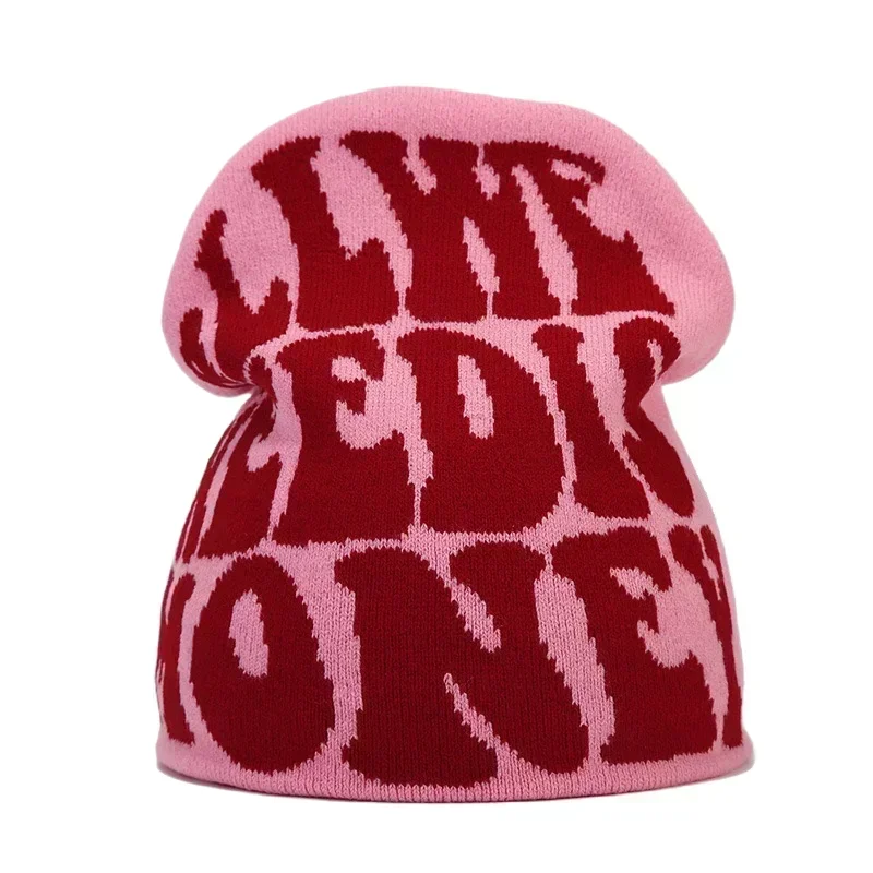 Y2K lettre tricoté hiver automne bonnet hommes femmes Kanye bonnets Gorras Hombre haut chaud ski chapeau oreille chapeaux Hip Hop Skullcap