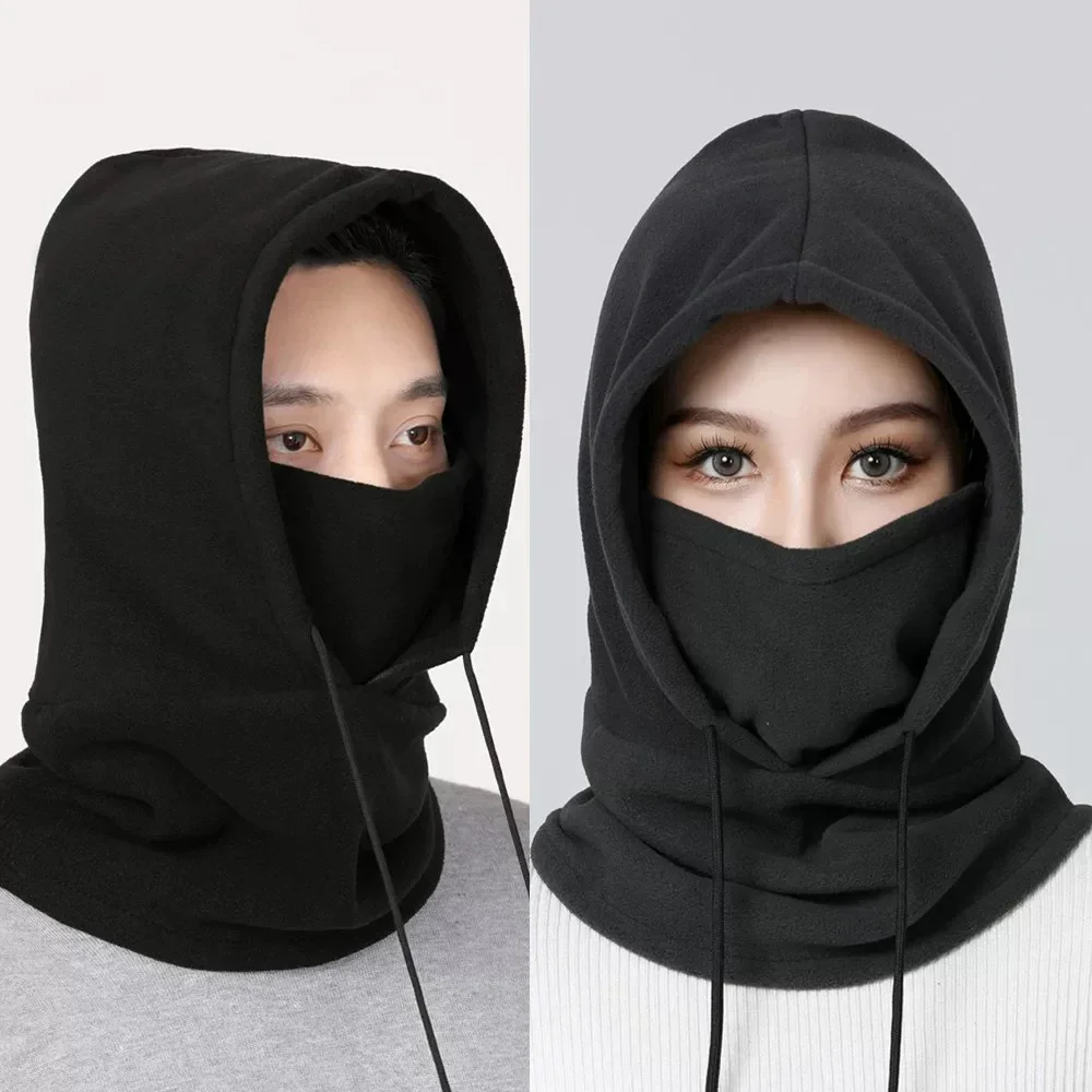 Chapeau polaire thermique d'hiver à capuche pour l'extérieur, coupe-vent, froid, chaud, ski, Sport, hommes et femmes, cache-cou, masque facial de cyclisme, casquettes masquées