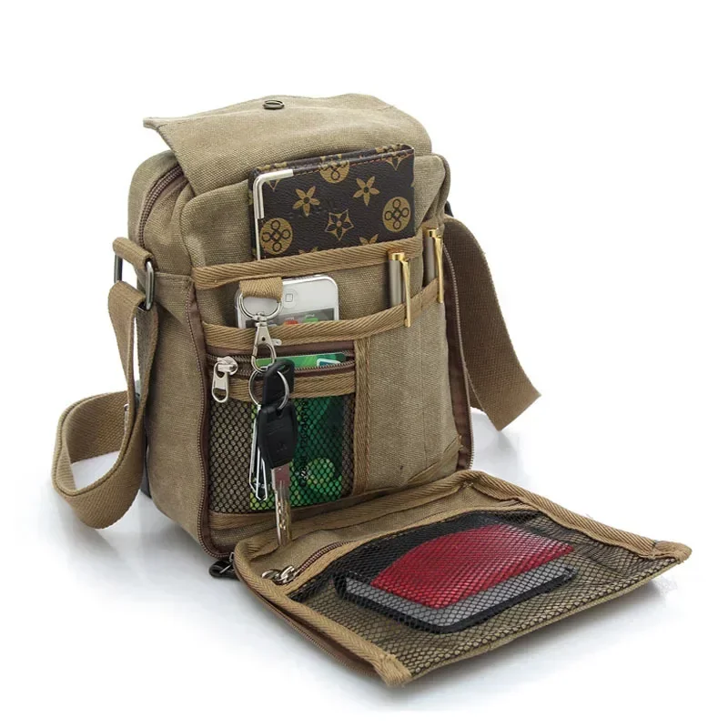 2026 Men's Bags Canvas Bag Fashion Men Messenger Bags High Quality Brand Bolsa Feminina Shoulder Bags Shoulder Strap Handbags