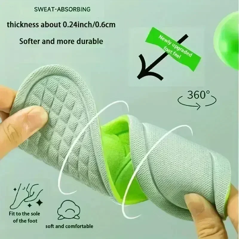2/20pcs Soft Memory Foam Orthopedic Insoles Deodorizing Insole for Shoes Sports Absorbs Sweat Antibacterial Shoe Accessories