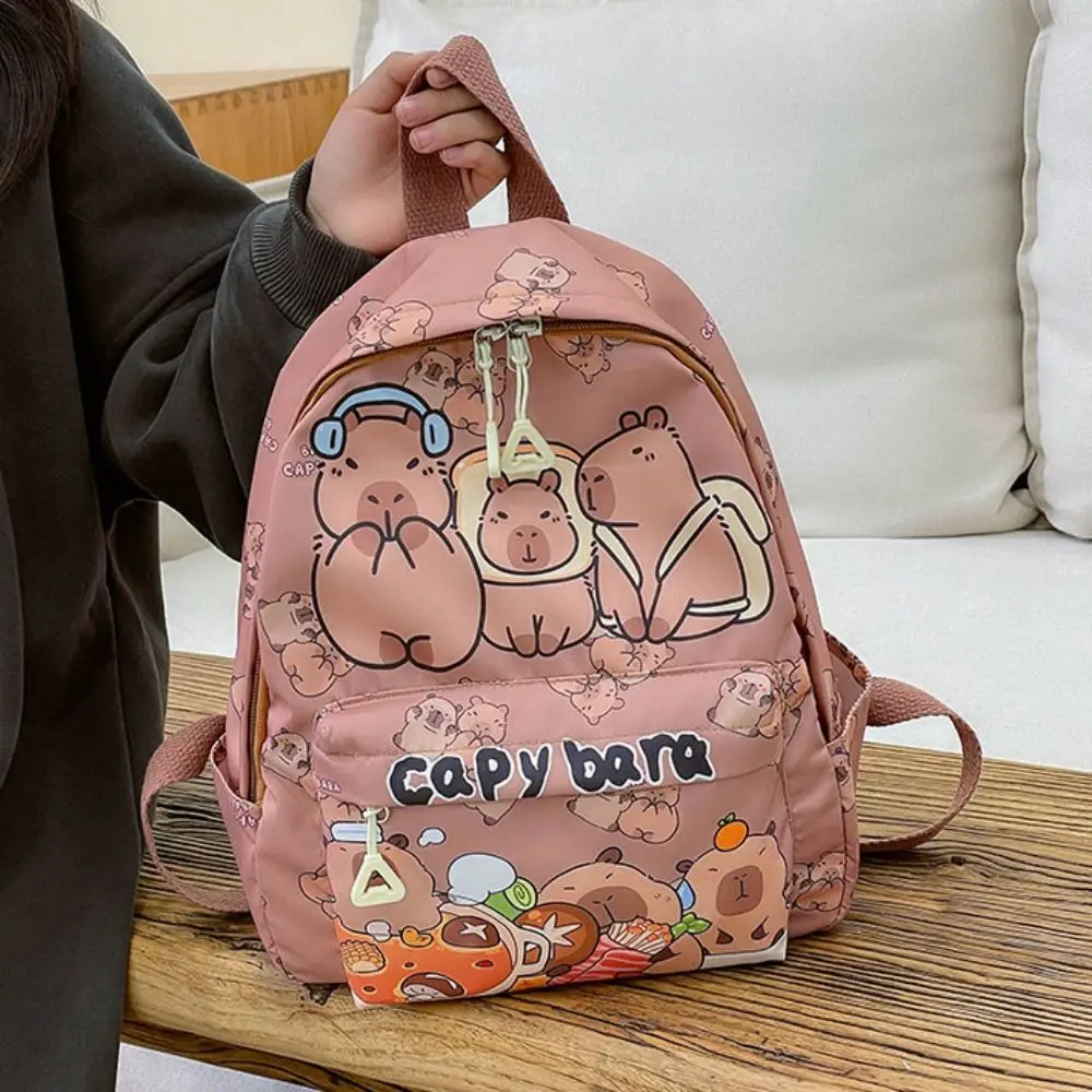 Mignon grande capacité Capybara sac à dos dessin animé respirant étudiant cartable en Nylon ultra-léger livre sac retour à l'école femmes fille