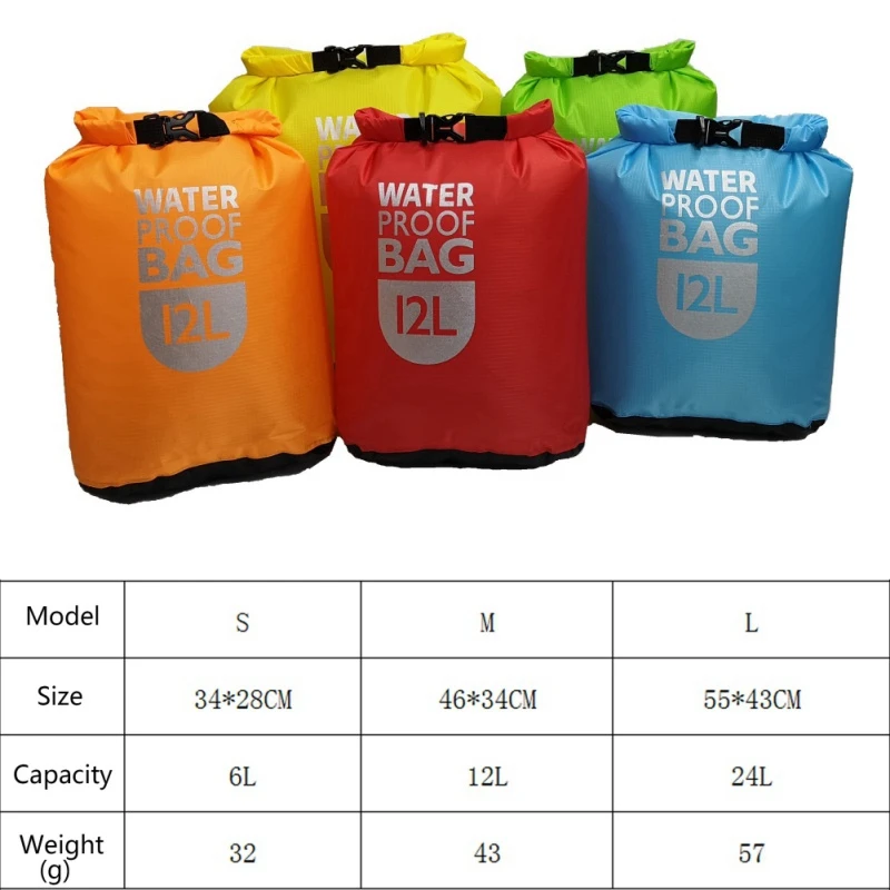 Swimming Waterproof Dry Bag Pack Rafting Kayaking River Trekking Floating Sailing Canoing Boating Water Resistance Dry Sacks