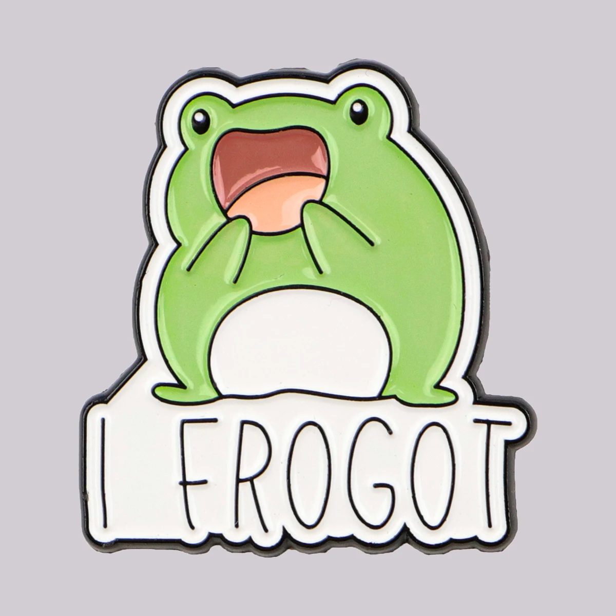 Funny Animal Frog Humor Enamel Pin Quote Brooch Pines Lapel Pins Badge on Backpack Clothing Accessories Fashion Jewelry Gift
