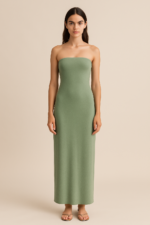 Esme Strapless Maxi Dress in Sage