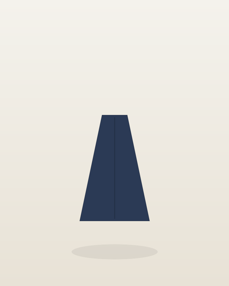 Isla Curve Skirt in Navy