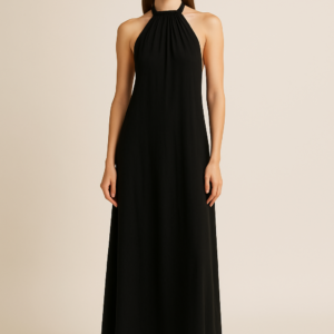 Stella Halter Maxi Dress in Black