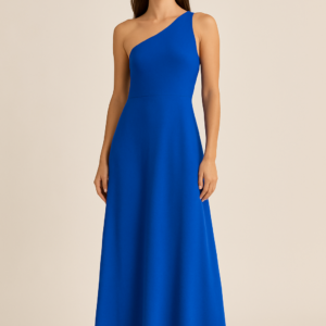 Vera One-Shoulder Maxi Dress in Cobalt