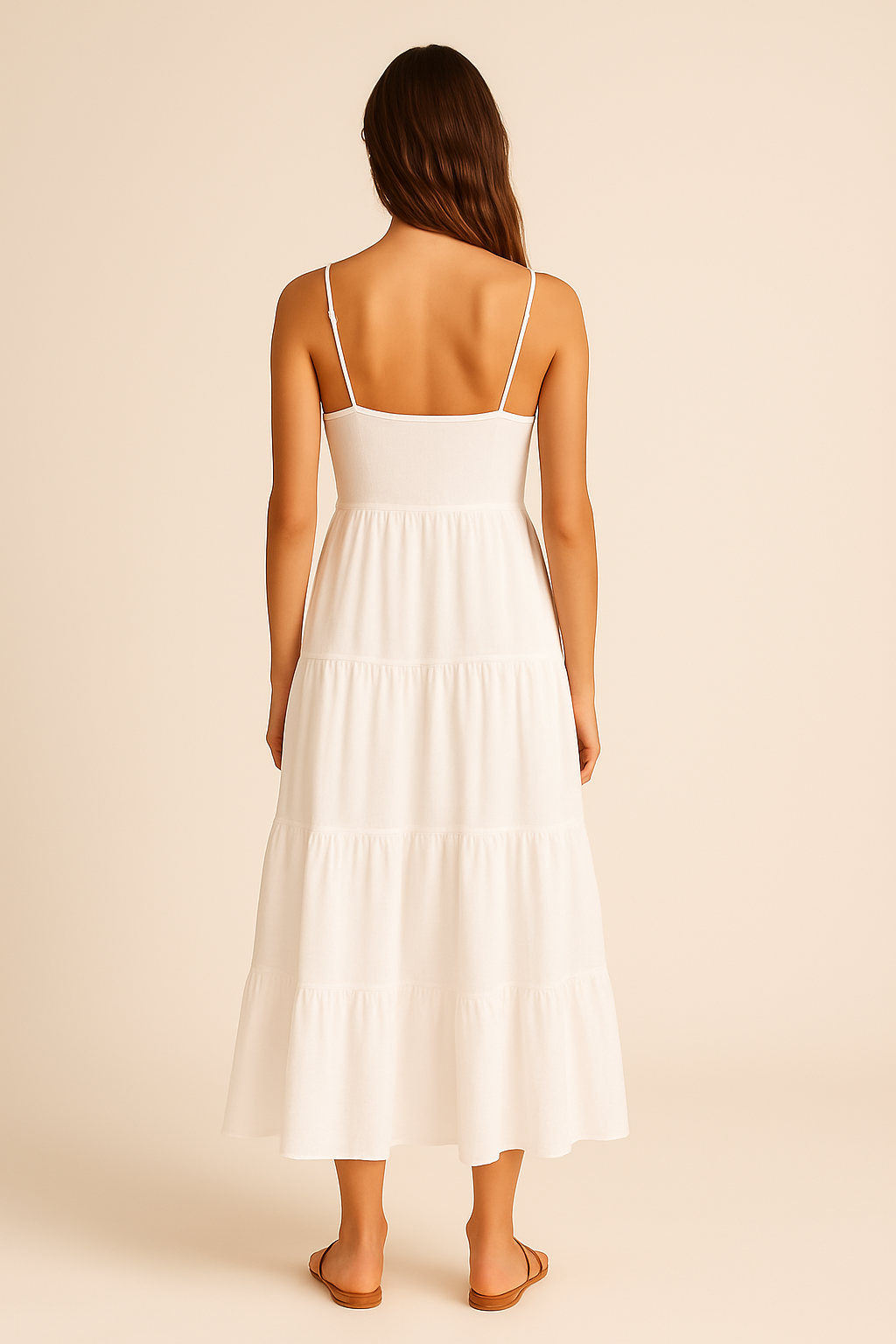 Willa Linen Maxi Dress in White - Image 2