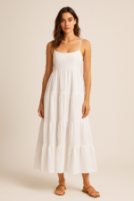 Willa Linen Maxi Dress in White